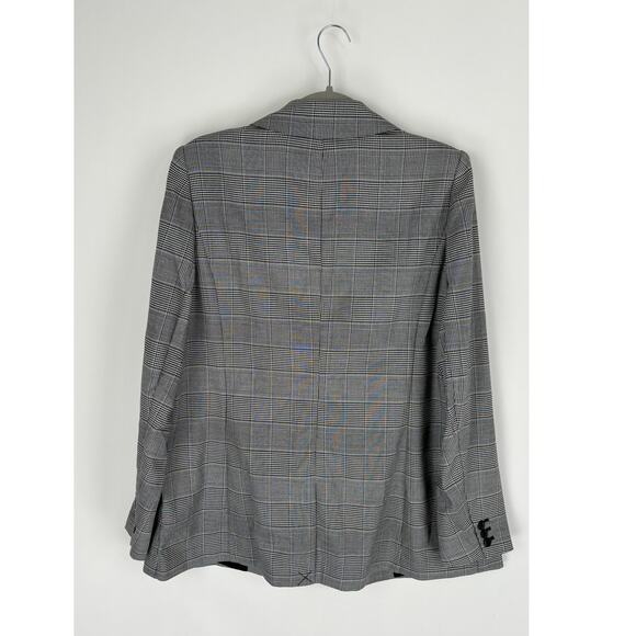 Lane Bryant Plaid Blazer Jacket Womens Plus Size 14 Black White New One Button - Picture 5 of 8